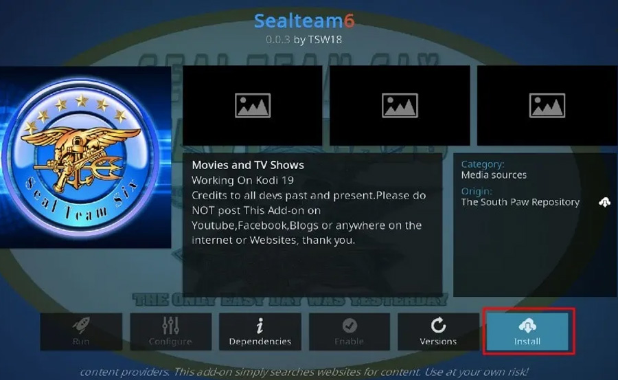 How to Install SealTeam6 Kodi Addon on FireStick